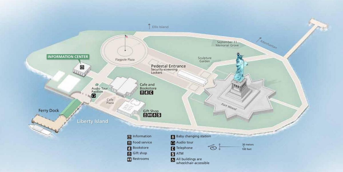 карта на статуата на слободата