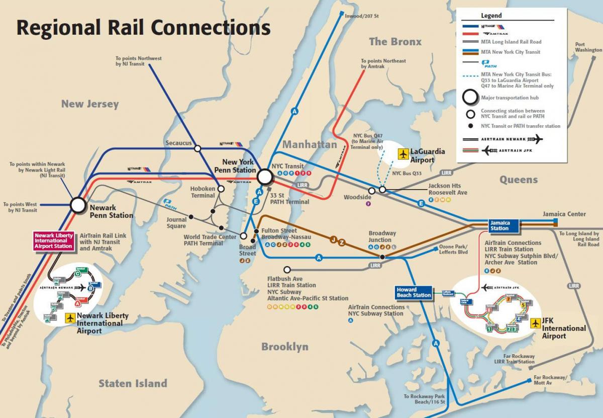 ЏФК на Менхетен метрото мапа