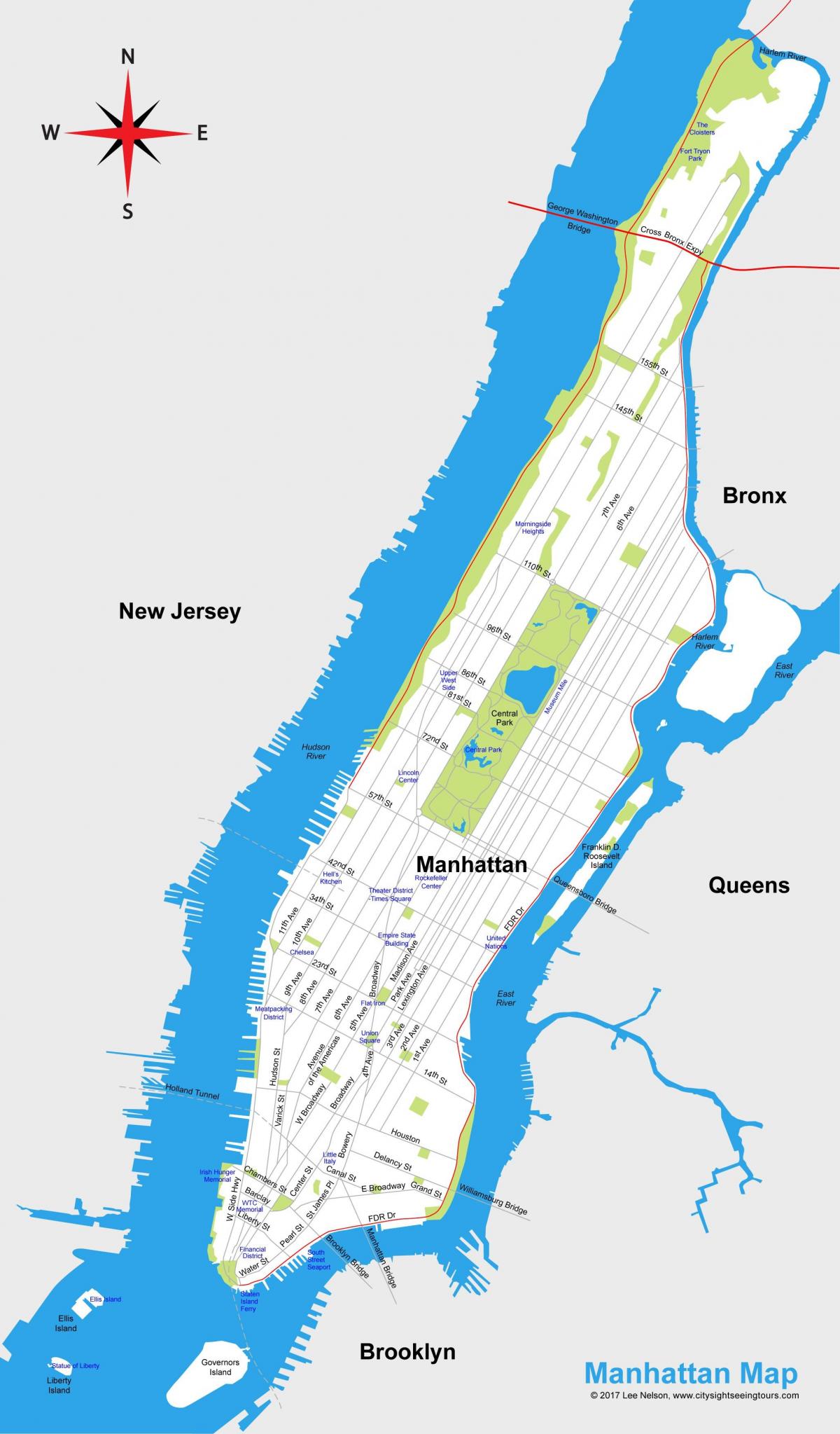 Менхетн мапа на градот некој