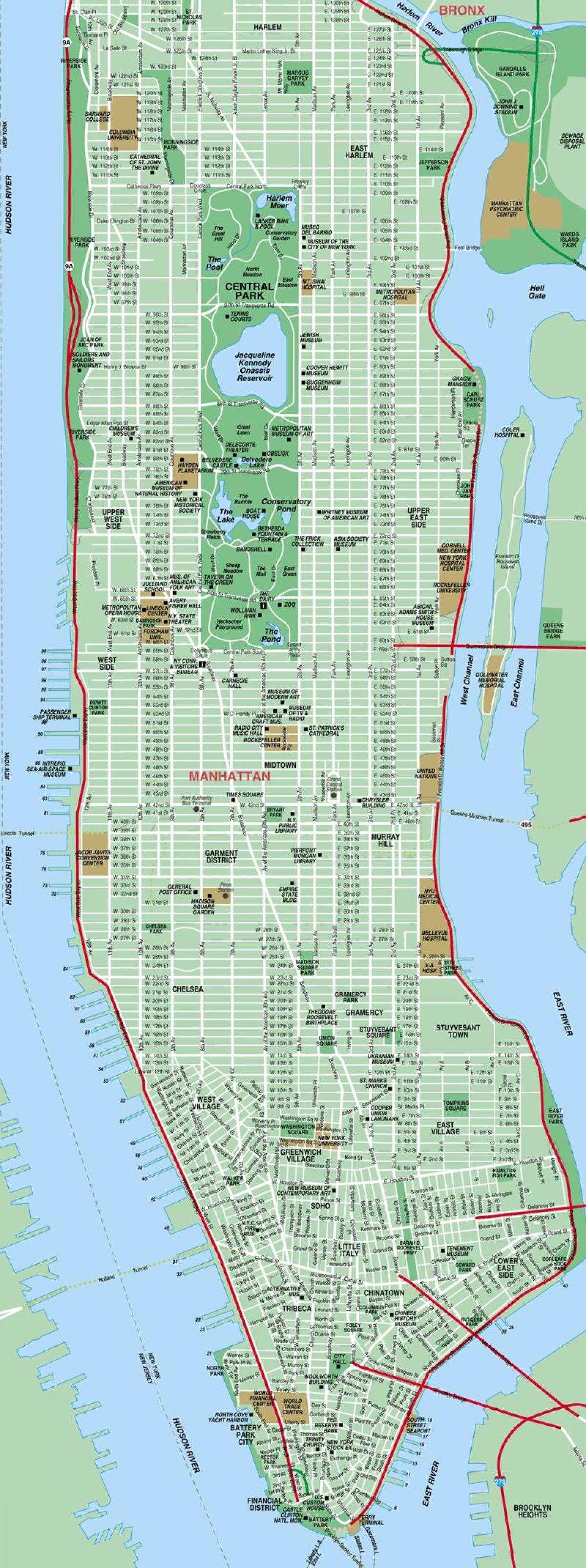 Менхетн патишта мапа
