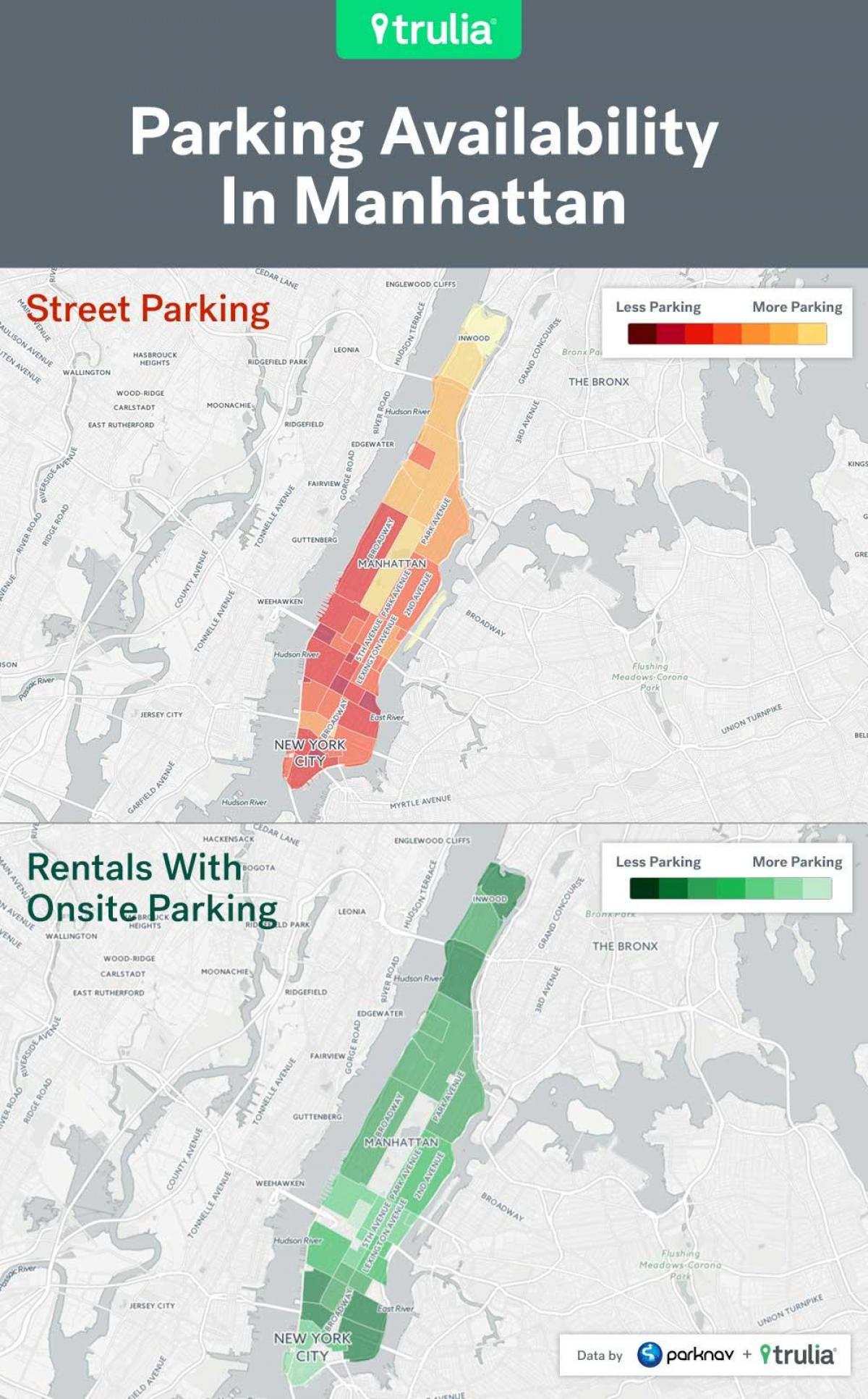 ЊУЈОРК улица паркинг карта Менхетен