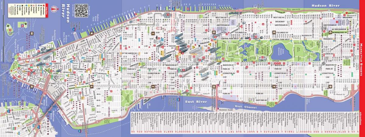 детална карта на Менхетен