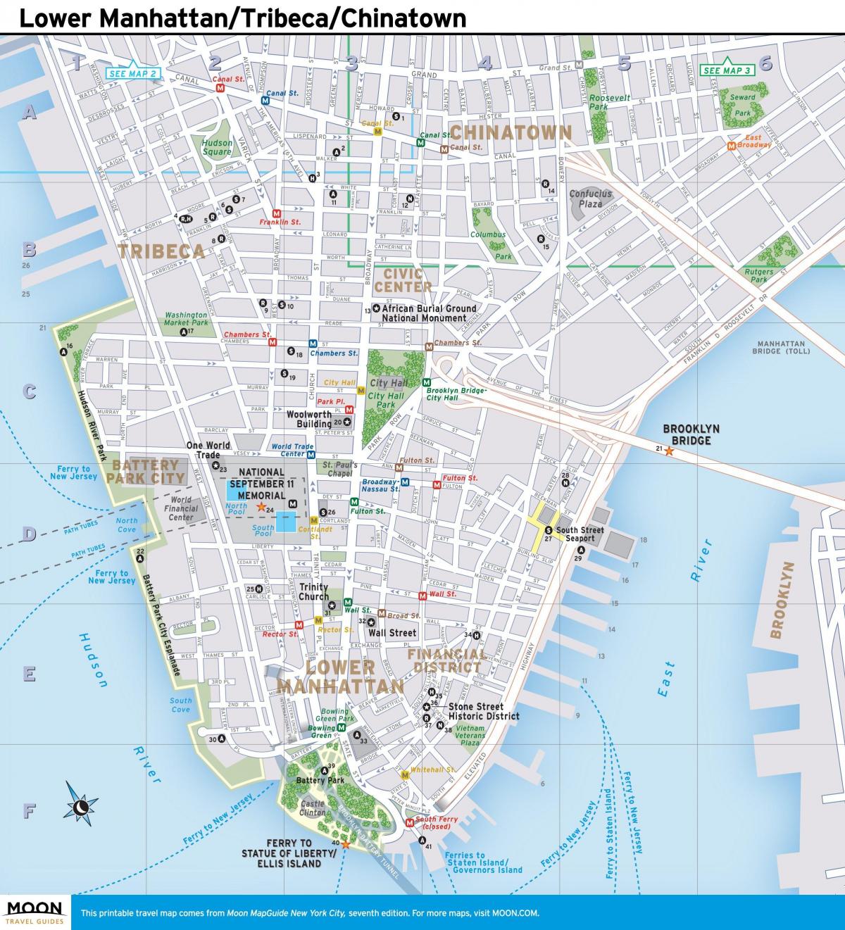 карта на долен Менхетен