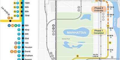 Нова 2 ave метрото мапа