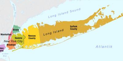 Карта на Њујорк, Менхетн и долго остров