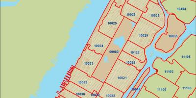 ЊУЈОРК поштенски код мапата Менхетен