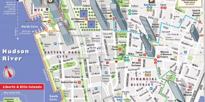 Долен Менхетен туристичка мапа