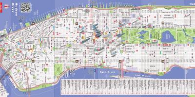 Детална карта на Менхетен
